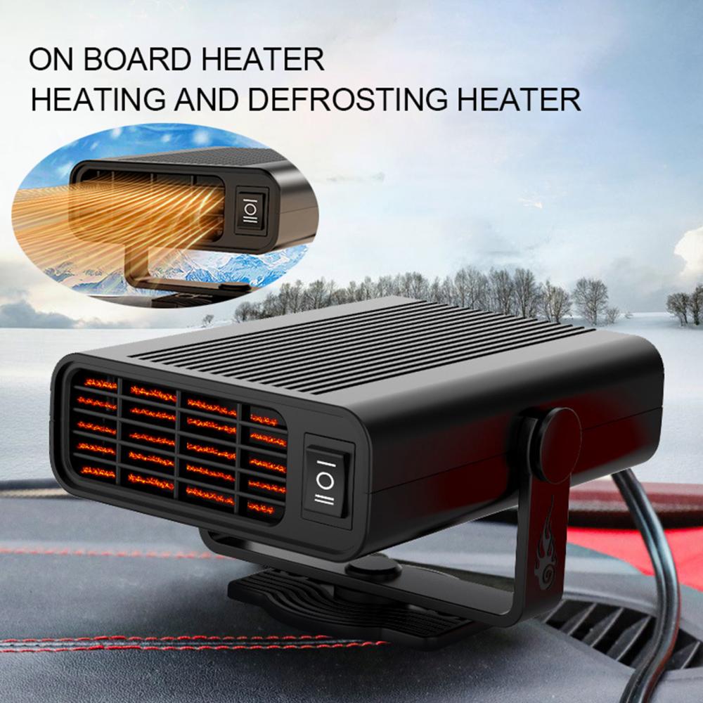 Portable Fan Car Heater Winter Electric 12/24V Windscreen Defroster Demister