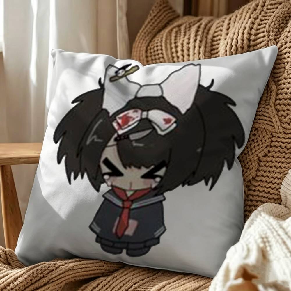 S-Senketsuakochans Square Double-Sided Printed Pillow Case Sofa Cushion Cover Bedroom Bedside Decor
