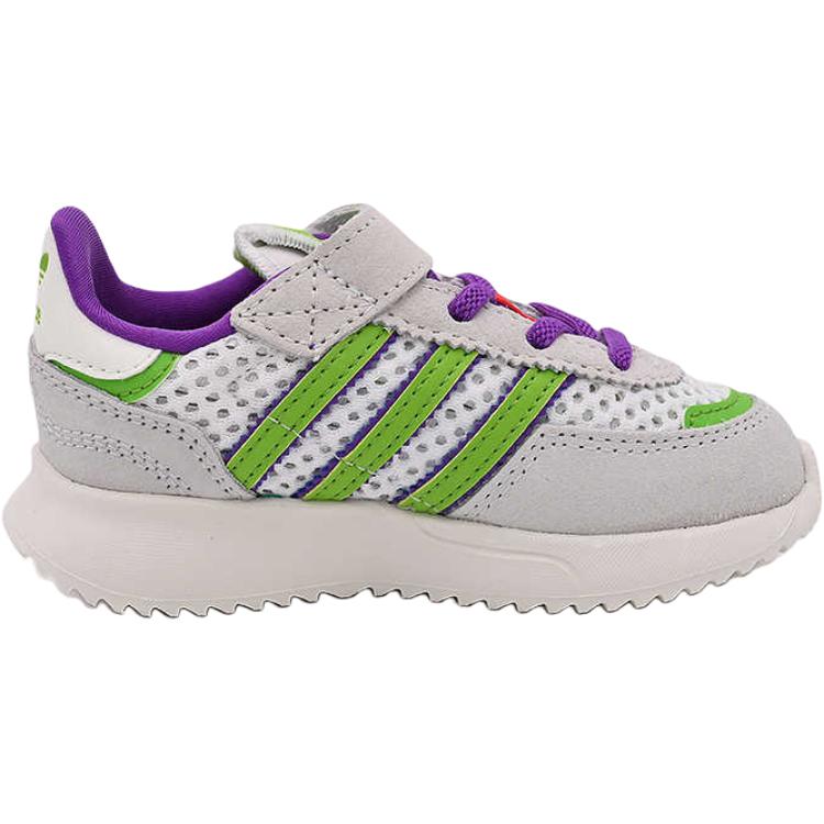 Adidas Originals Retropy F2 Versatile Comfortable Slip-Resistant Durable Low-Top Walking Shoes Baby Shoes Gray Purple Green JR7994