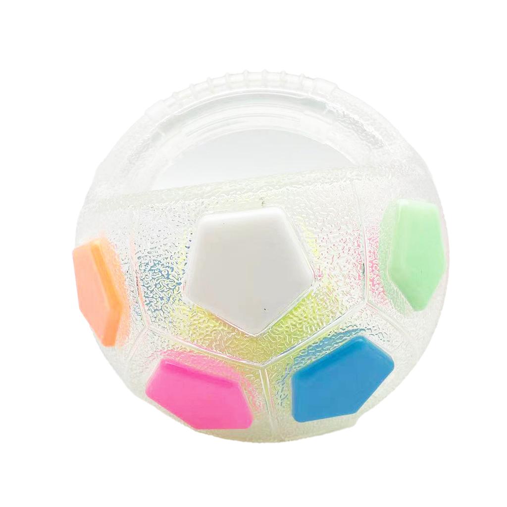 Pet Dog Toy Football Shape Durable Rubber Squeaky Interactive Toy Squeaky Floating Handle for Teething Relief Companion Toy