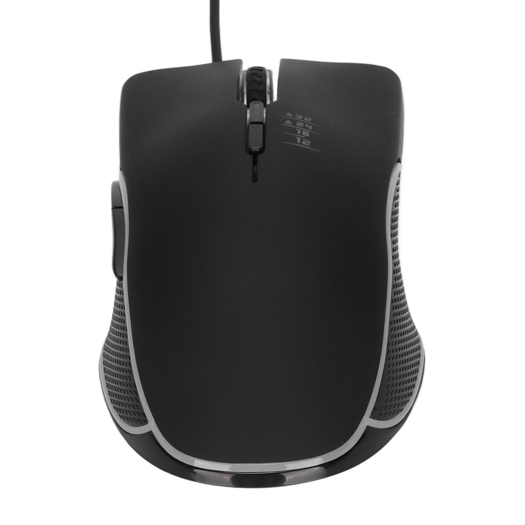 Wired Mouse 4 Color Backlight Gaming Chip USB Mice Ergonomic 7 Buttons Computer Supplies for Win XPBlack