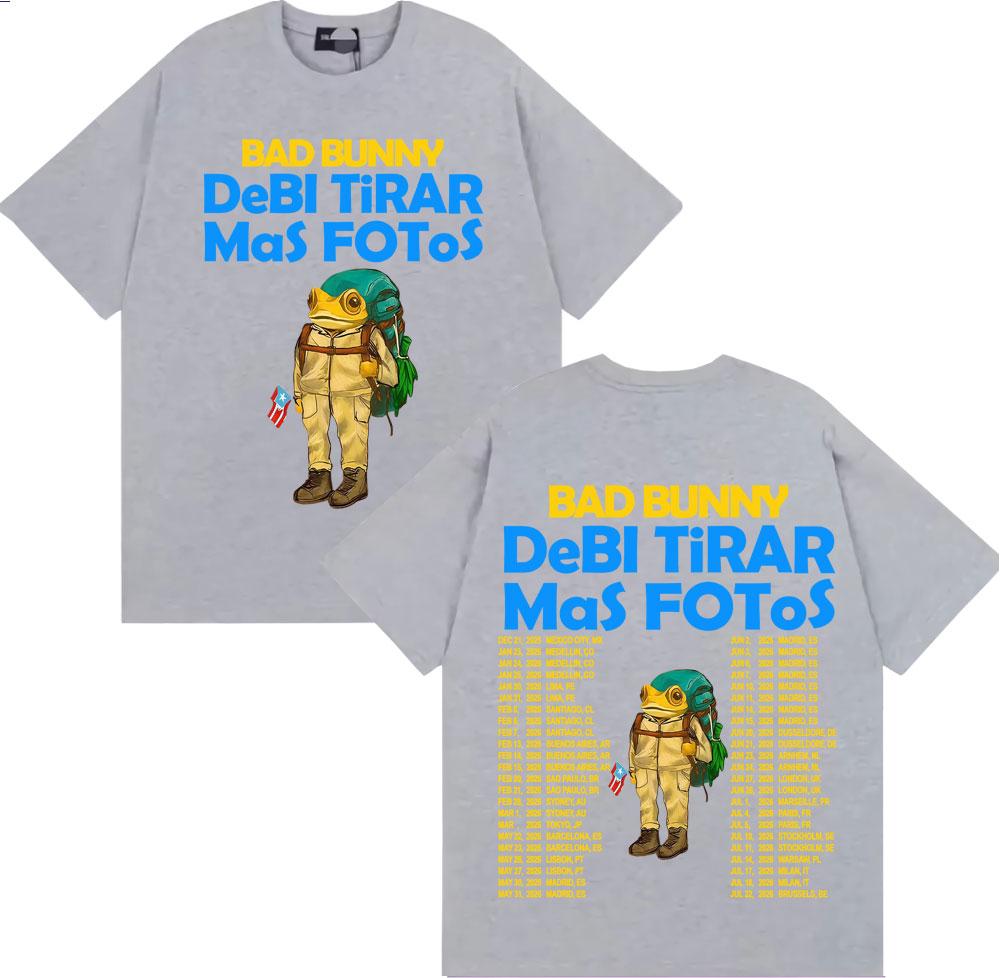 

Rap Singer Bad Bunny Debi Tirar Mas Fotos DTMF Album 2026 Summer Men Women Luxury Retro Cartoon Fashion Tshirt Street Wear Y2K M