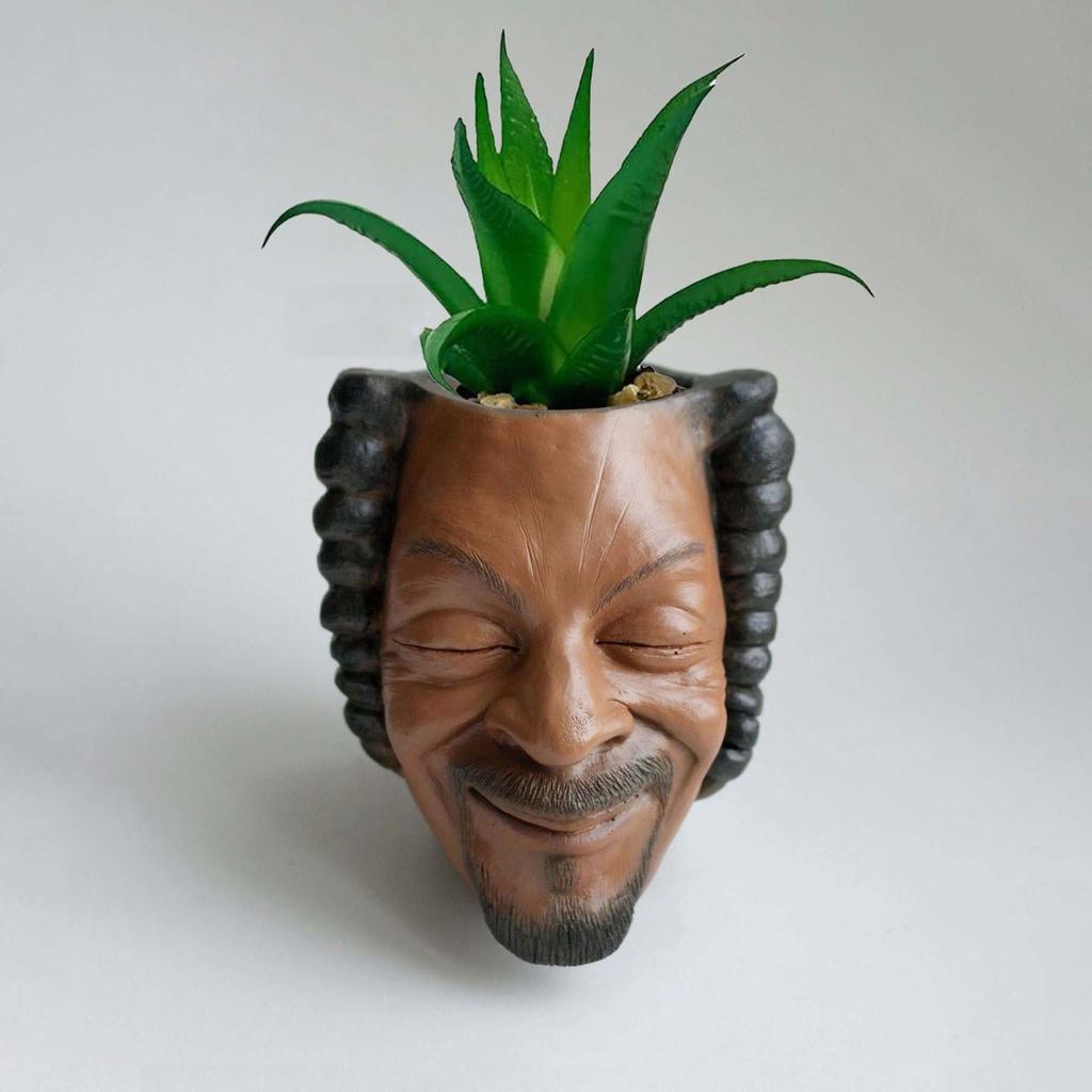 Fun Character Head Pen Holder Planter Character Fun Decorative Pen Holder Ornament