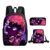 DER ERSTAUNLICHE DIGITALE ZIRKUS Rucksack-Set aus 3 Stück Großer Schulrucksack Reise-Tagesrucksack für Kinder Jugendliche Erwachsene