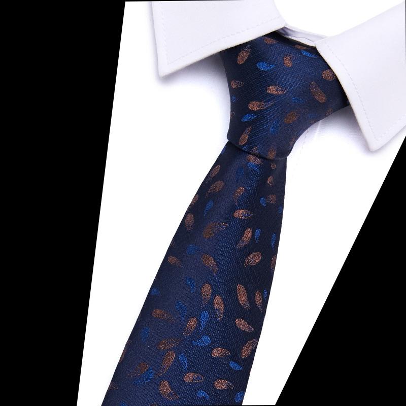 Men'S Tie Polyester Silk Jacquard Tie Men'S 7.5Cm