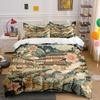 Japanese Landscape Three-Piece Set Decor Soft Comfortable Duvet Cover Bedding Set Included 1*Duvet Cover & 2*Pillowcases,Gift