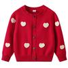 Korean Style Handmade Love DIY Children's Knitted Cardigan Jacket Girls Sweater Cardigan