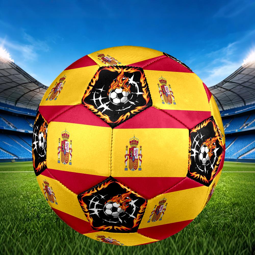 1pc Spanish Sports Theme Size 5 Soccer Ball Professional Match Training Football Indoor &Outdoor Sports Ball Lightweight Durable C6644