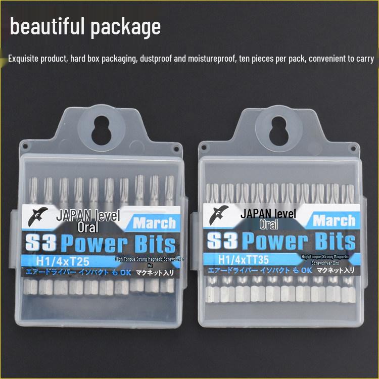 Mach S3 Hex Torx Screwdriver Bit with Center Hole & Strong Magnetic Tip