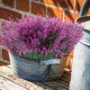 10 Bundles Fake Lavender Plastic Leaves Artificial Flowers Home Greenery for Outdoor Yard Wedding Decor