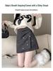 Women's High-Waisted Irregular Pleated Wool Blend A-Line Skirt with Sequins - Autumn/Winter 2025 Collection