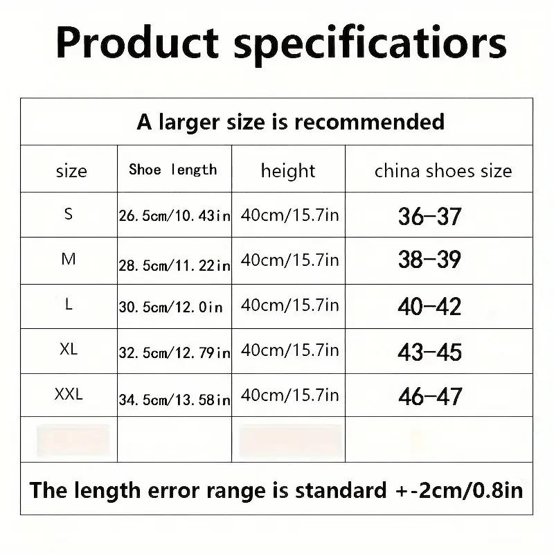 1pair Waterproof Rainproof High-tube Non-slip Shoe Covers - Thickened Wear-resistant Outdoor Shoe Covers For Men And Women