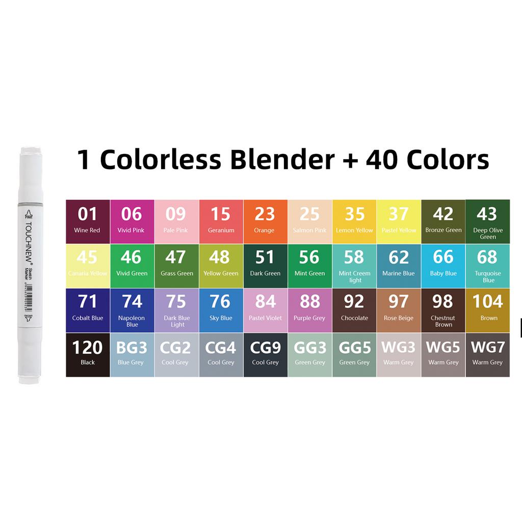 TOUCHNEW 40/60/80/168 Colors COPIC Alcohol Makrers Set Drawing Markers Dual Tip Permanent Sketch Markers Manga Art Supplies