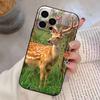 Sika D-Deer Illustration  Phone Case For iPhone 17,16,15,14,13,12,11 Plus,Pro Max,XS,Soft Silicone Black Cover