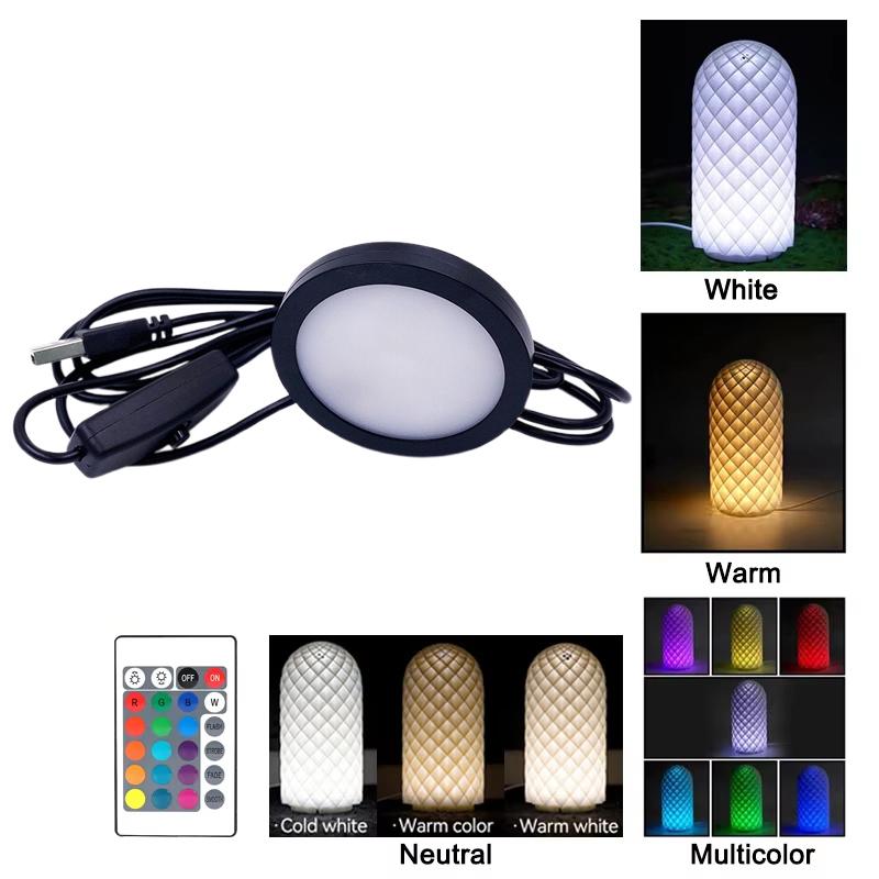 

1 Комплект Ультратонкий 8мм Диммируемый USB 5В RGB Прожектор Даунлайт 3Вт Накладной Монтаж Gobo Пульт Дистанционного Управления Светодиодный Простой Свет для Винного Холодильника