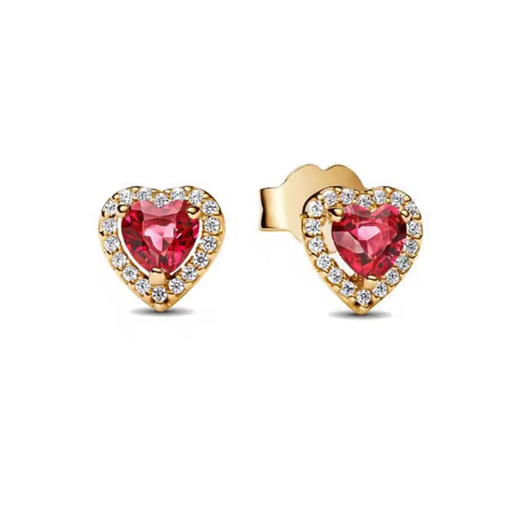 Fashionable 925 Silver Heart-shaped Flower Square Butterfly Earrings Suitable for Women's Fashion Jewelry Gifts
