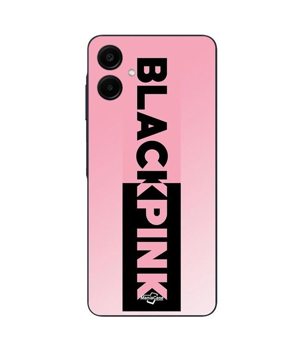 Coque de téléphone - Maniacase - Samsung Galaxy A06 - Silicone - Souple - Logo Blackpink rose et noir
