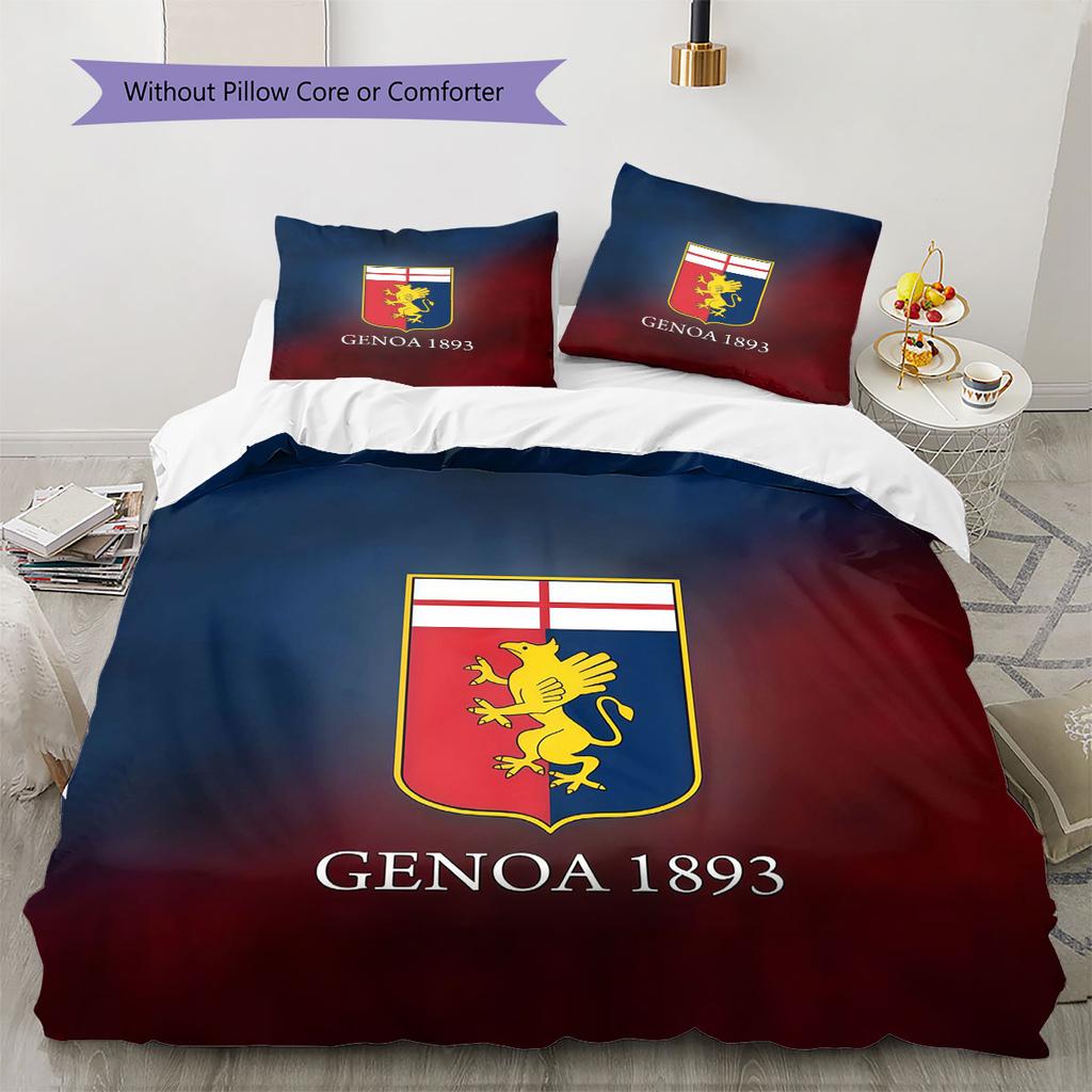 Genoa C.F.C Bedding Quilt Set Quilt Cover Pillowcase Home Decoration Birthday Gift (1 * Duvet Cover + 2 * Pillowcase, Without Core)