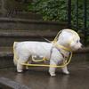 Dog Raincoat with Hood Clear Poncho, Waterproof EVA Rain Suit for Small Medium Dogs, Rainy Day Coat Pet Jacket And Leash Hole, Teddy Bichon