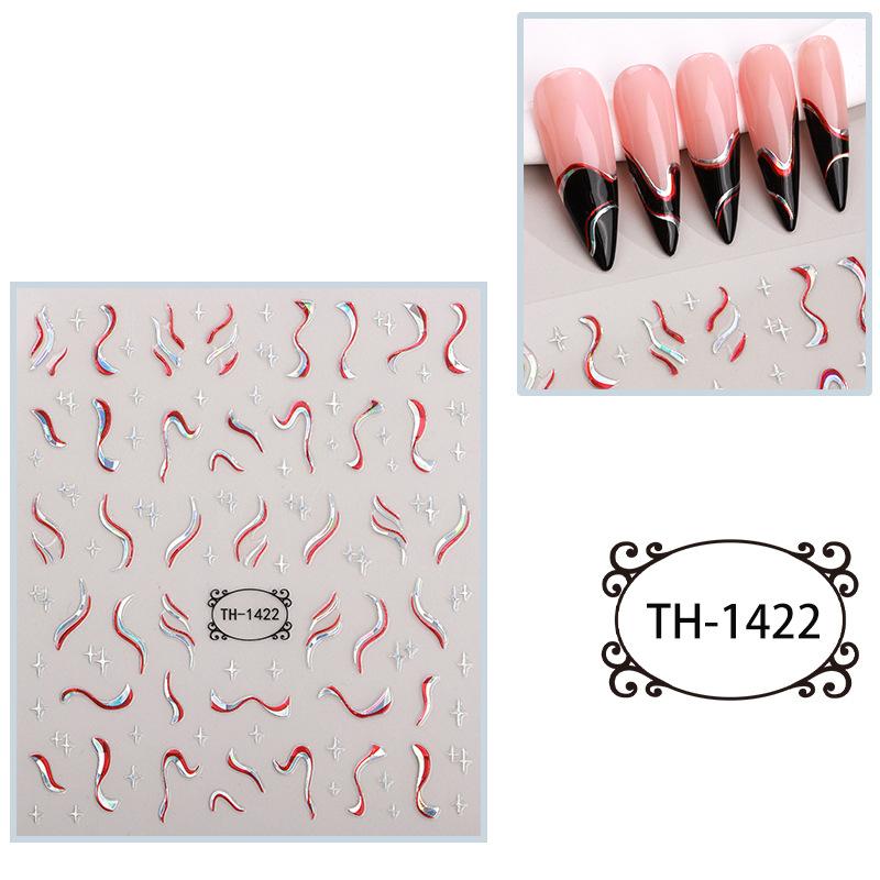 New Year Nail Art Stickers Bronzing Year of the Dragon Chinese Style Mahjong Cartoon Nail Stickers Decoration