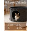 Cat Cave Bed 2-in-1 Foldable Cat Hideaway House Dual Layer Felt Lounge Pet Play Space for Indoor Cats