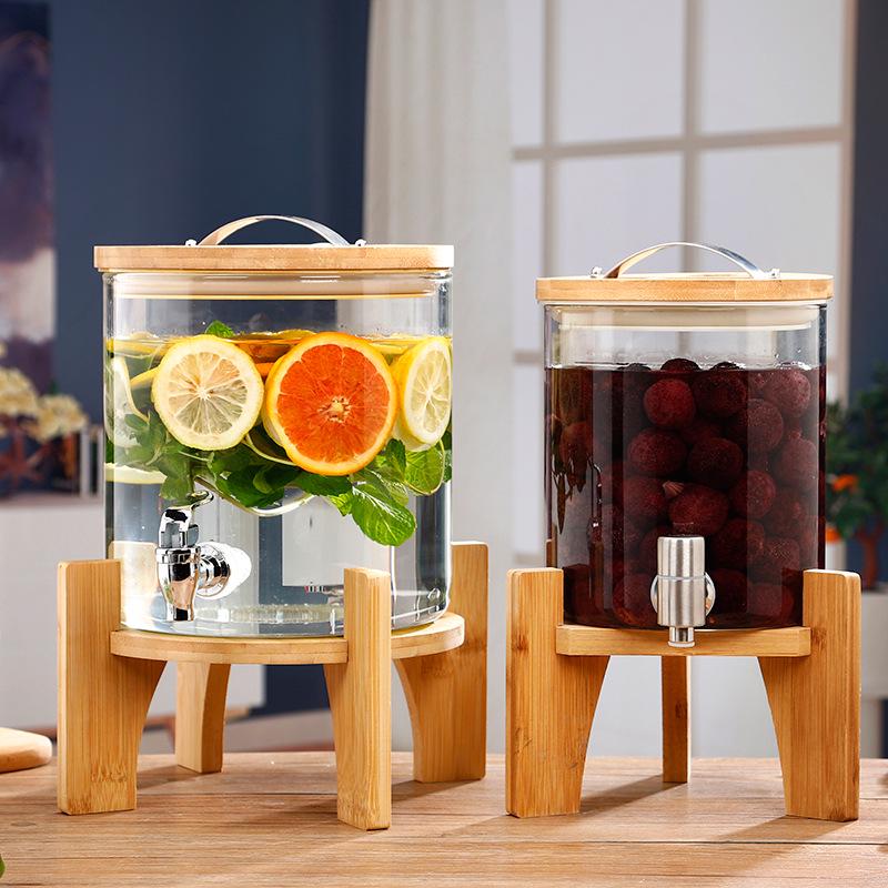 Heat-Resistant Fruit Wine Bottle with Faucet, Ideal for Plum Soaking, Grape Winemaking, and Beverage Brewing At Home