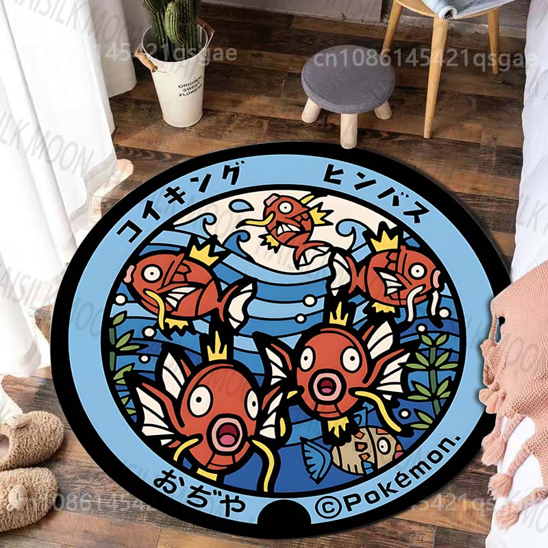 Multiple Styles Japan Cute Doraemon Print Round Rugs for Living Room Bedroom Floor Mats Kids Room Household Carpet Home Decor