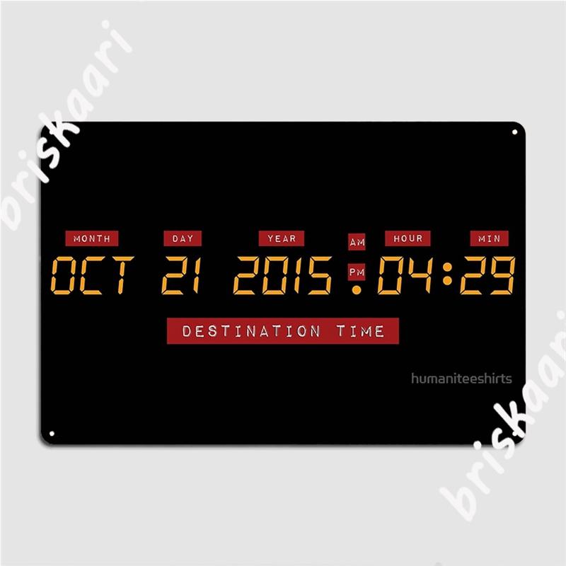 Officially Licensed Back To The Future Delorean Numbers Metal Signs Decoration Club Home Plaques Wall Tin sign Posters