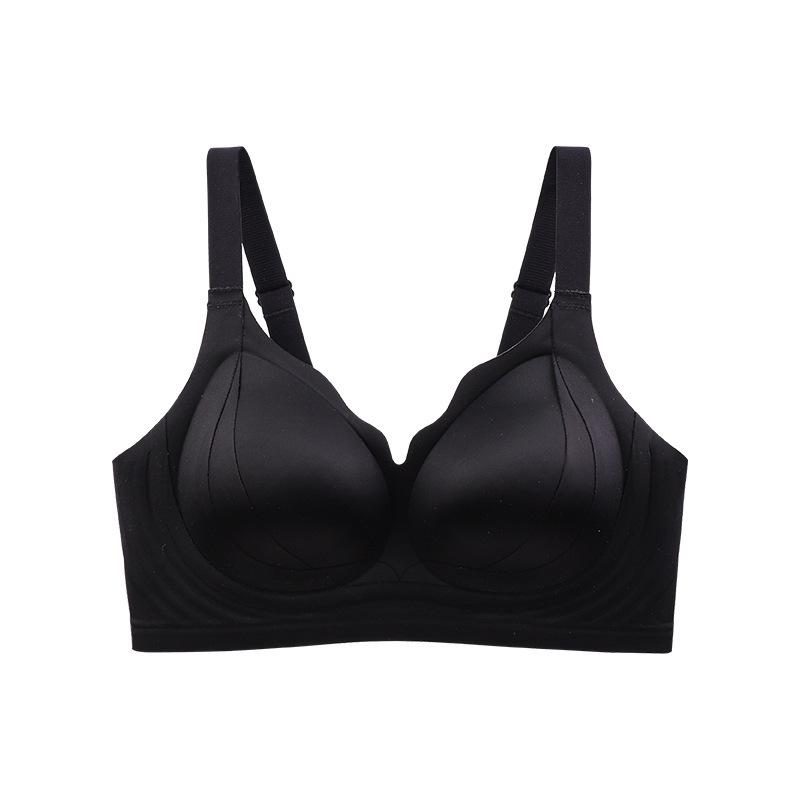 

Fixed cup lift underwear simple anti-sagging small chest gather underwear adjustment type sexy W soft support 2XL40/90 чорний