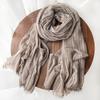 New Arrival Literary Striped Men'S Scarf Autumn Winter Cotton Blended Scarf Long Vintage Scarf