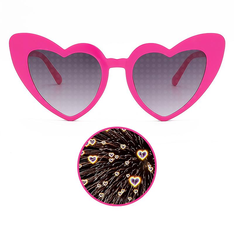 Heart Effect Night Glasses - Trendy Douyin Style Romantic Sunglasses for Women