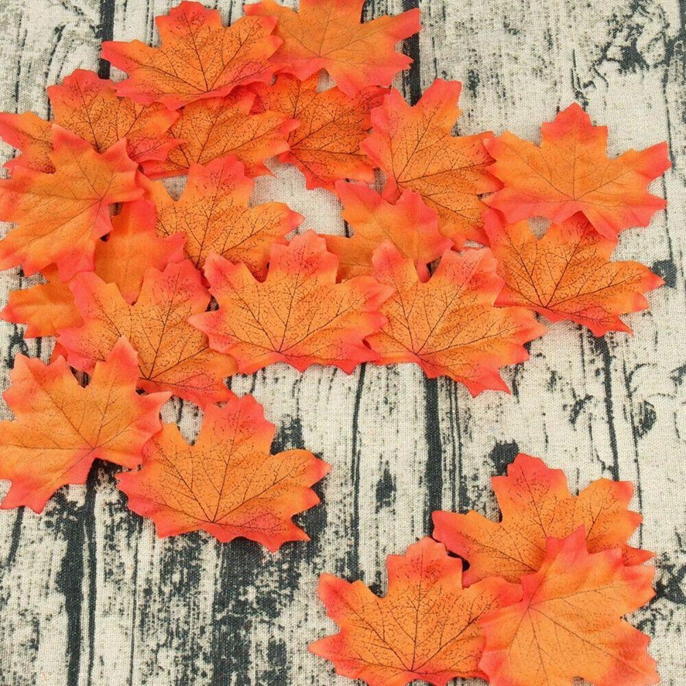

50Pcs/Pack Maple Leaves Artificial Leaf Plants Plants Stacked Maple Leaves Photo Props