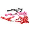 Dog Cat Harness Collar Leash Fashion Bones Paws Print Safety Traction Rope