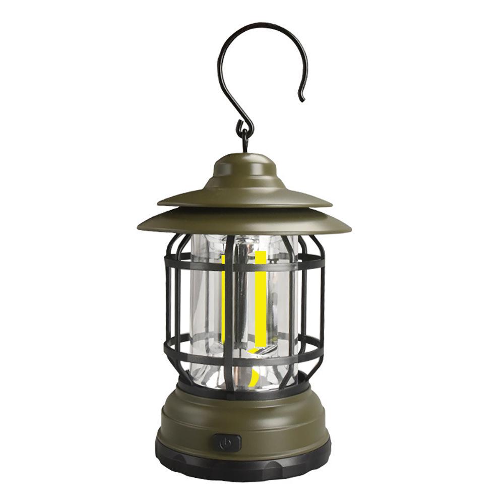 Vintage Rechargeable Camping Lantern: Portable Outdoor Hurricane Lamp for Tent & Atmosphere Lighting