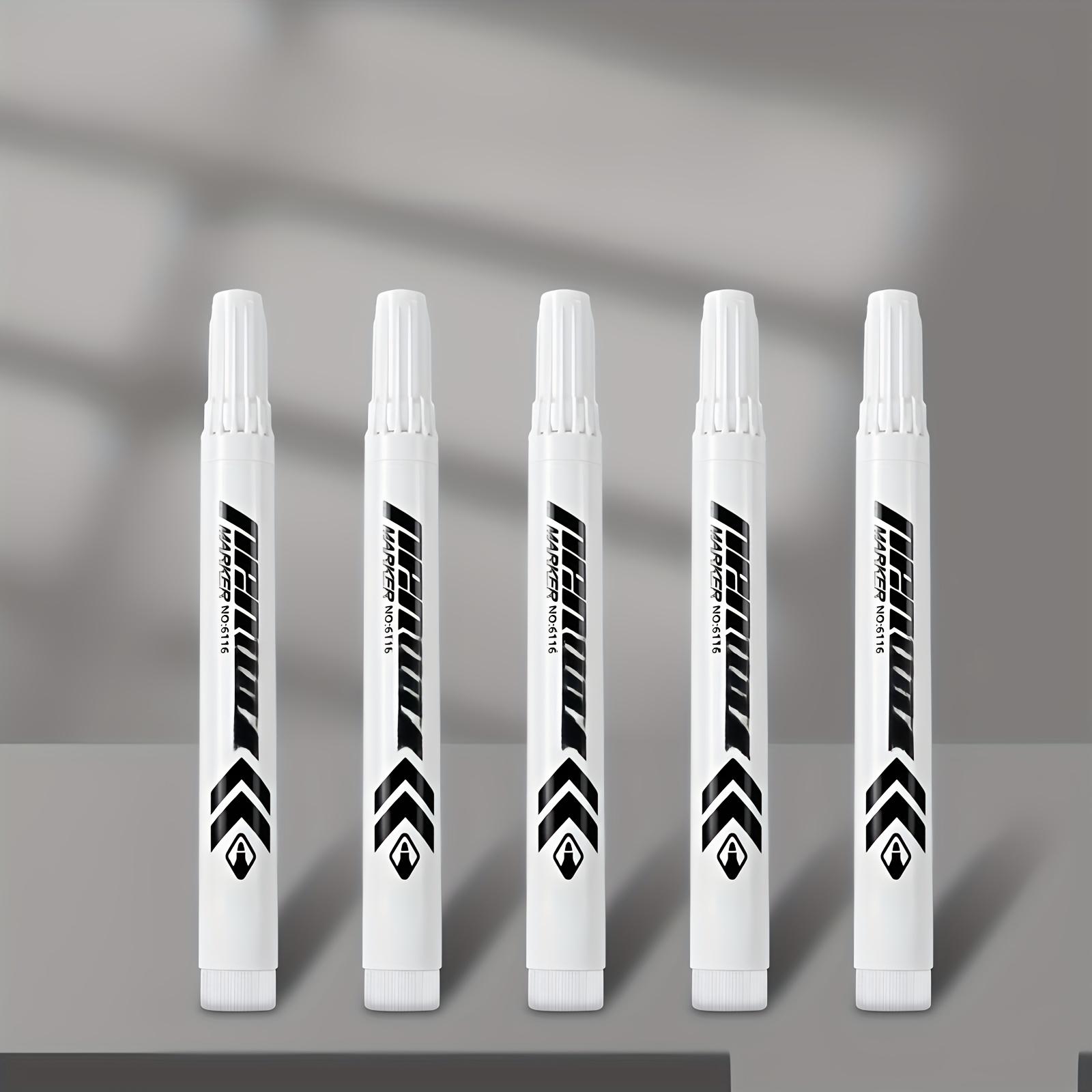 

Permanent Markers - Oil-Based, Waterproof, Non-Erasable White Marker Pens with Coarse Tips, Quick-Drying, Signature & More