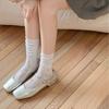 Hot Selling Lolita Sweet White Pile Mesh Hollowed Out Thin Nylon Silk Flower Lace Custom Design Socks Women