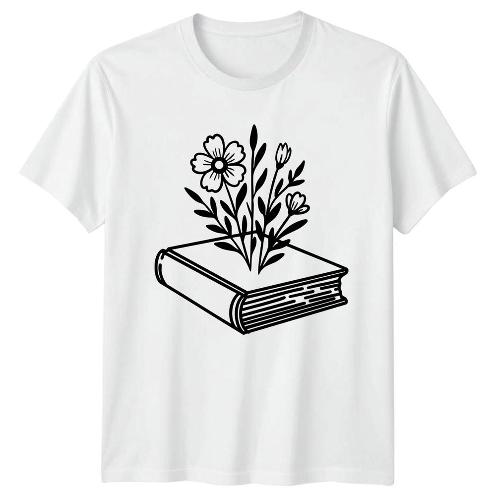 Reading Helps You Grow TShirt Bookworm Floral Reading Literature S