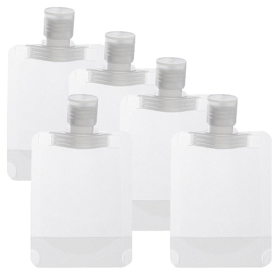 5 Peças Sacos de Viagem Vazios Squeeze Saco Dispensador de Loção Recarregável Shampoo Produtos de Higiene Pessoal Condicionador Saco de Armazenamento de Cosméticos Líquidos