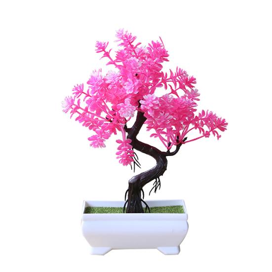 Artificial Potted Tree Bonsai Simulation Plant Home Decor Table Centerpieces