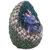 Dragon Egg Resin Material Interesting Decorative Cute Vivid Garden Animal Figurines for Living RoomBlue Dragon