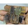 Natural Fluorite Carving Multi Colour Fancy Cabochon Loose Gemstone 9Pcs Lot A-287