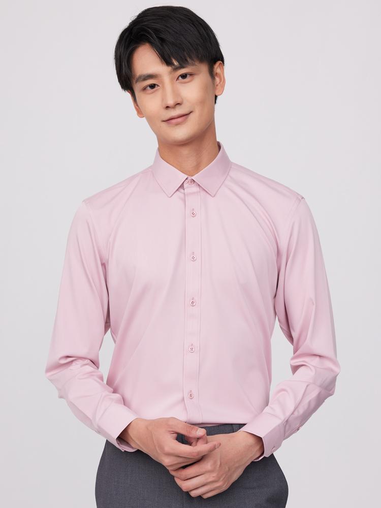 

Мужская классическая рубашка из легкого эластичного бамбукового волокна с длинными рукавами без карманов, удобные облегающие повседневные универсальные рубашки, легкие в уходе