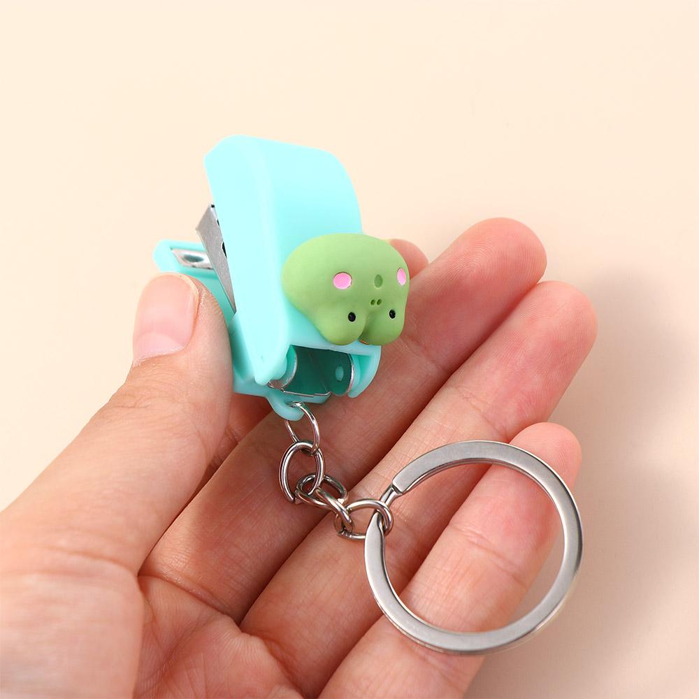 Mini Cartoon Student Supplies Size 10 Staples Stapler Key Chain Mini Stapler Stapler Binding Tools