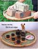 Large Handmade Bamboo Winnowing Basket - Round Woven Tray/Sieve for Drying or Decoration