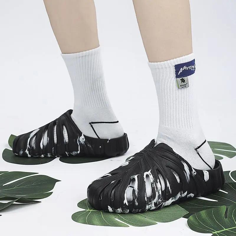 Hole Sandals Man Outdoor Beach Shoes Platform Cheap Liquidation Y2k Fun High Quality Eva Summer Sale Slippers for Men