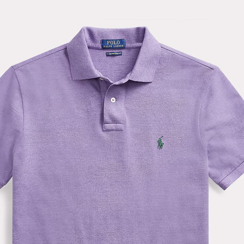 Polo Ralph Lauren Pony Embroidered Casual Short Sleeve Polo Shirt Men Tops Purple 710680784-047