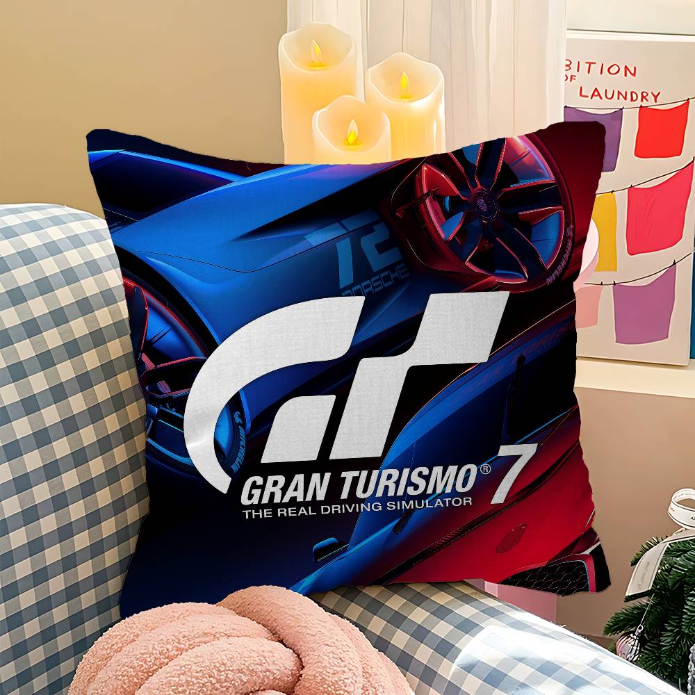 G-Gran-Turismos Logo Cushion Cover Pillow Cover Decor Pillowcase Printed Cushion Case For Couch