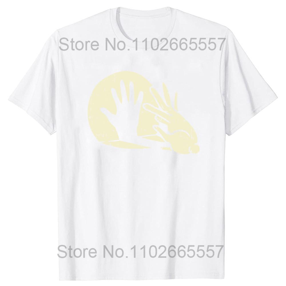 Funny Rabbit T Shirt Animal Bunny Lover Shadow Play Pun Tee Tops Round Neck Fashion Tshirt Clothing Casual Basic T-shirts