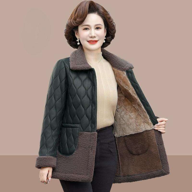 Winter Padded Jacket Plus Velvet Jacket Short Women's Western Style Warm Padded Jacket