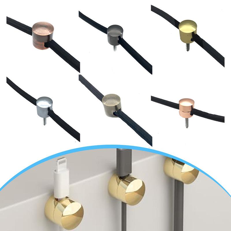 3pcs DIY Pendant Light Cable Cord Hook Metal Cord Holder Cable Anchors Wire Organizer Hanging Lighting Fixture Base Accessories